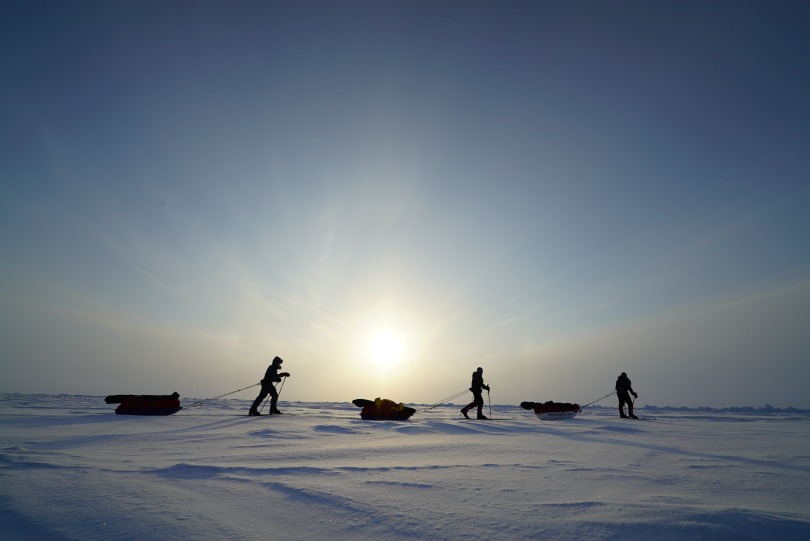 Sean sleds across the North Pole