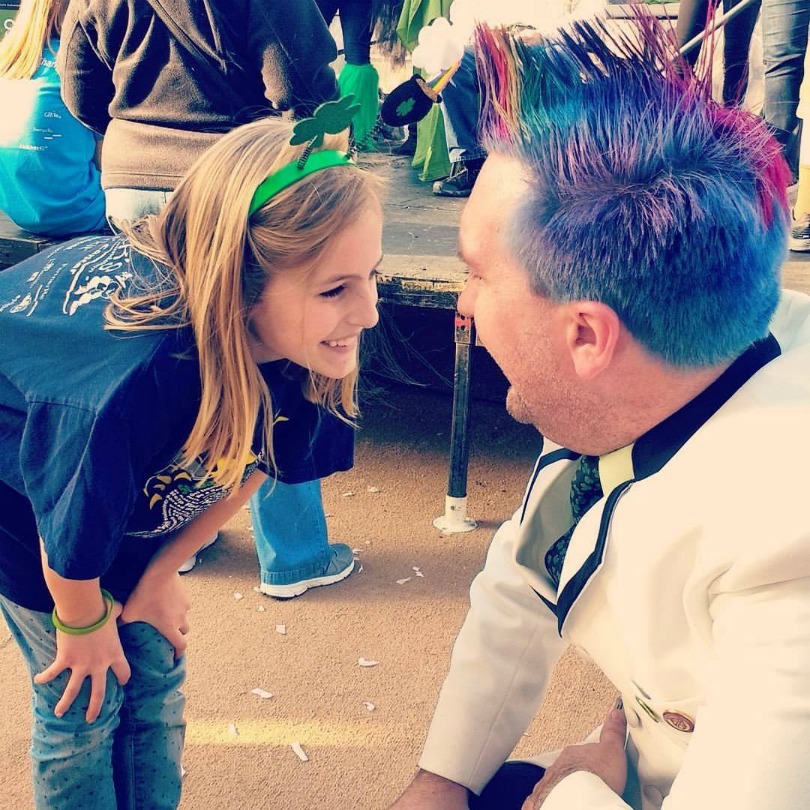 Collin meets Honored Kid and cancer survivor Eve