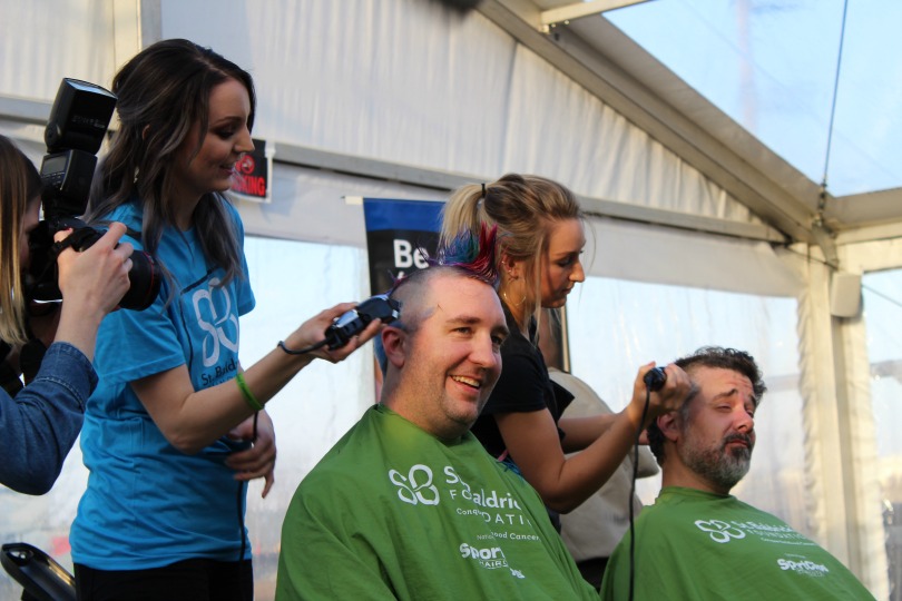 Collin shaves in Raleigh, North Carolina