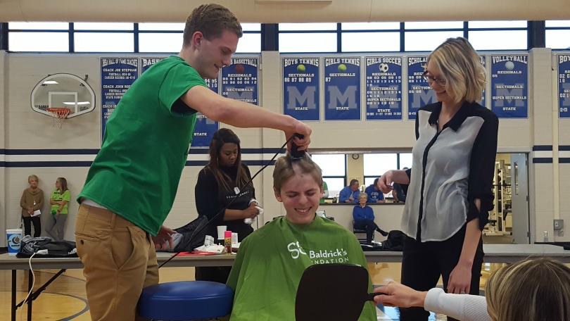 Jed's best friend starts shaving his head