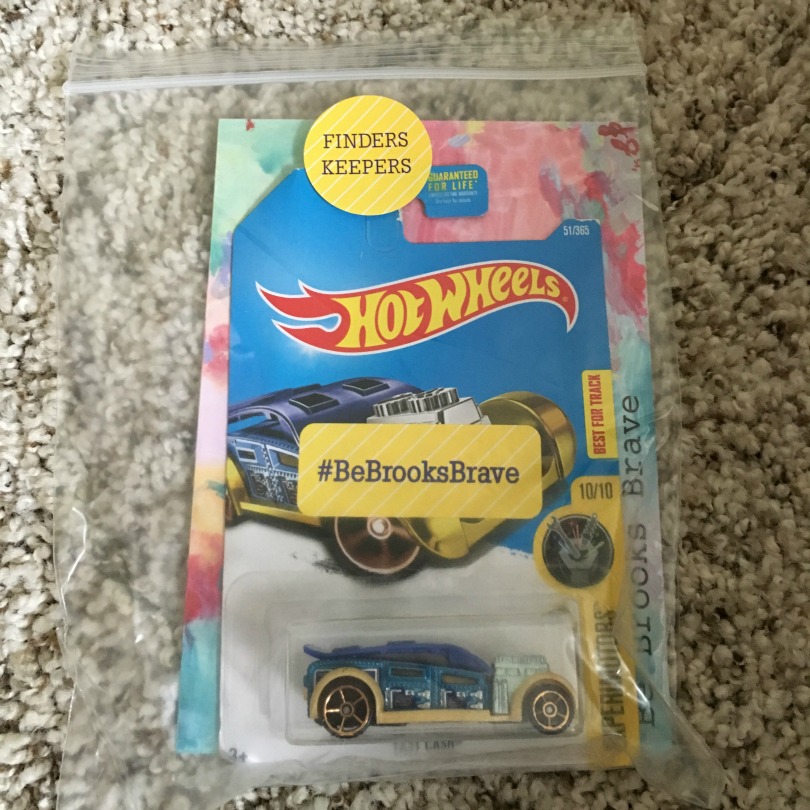 Brooks' Hot Wheels Bag