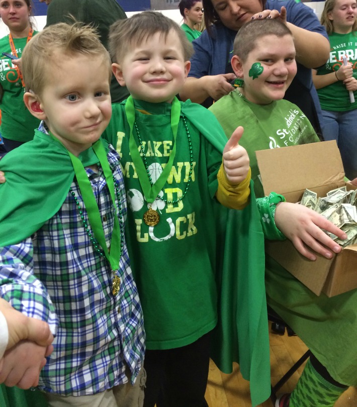 Jonah at a St. Baldrick's event