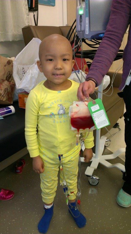 Ava during her transplant