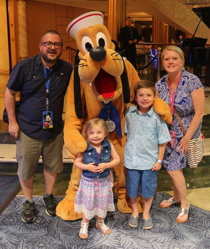 Jim and his family on the Disney cruise