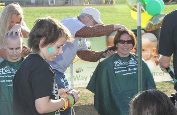 David with Susan when she shaved her head