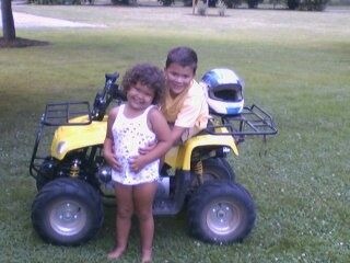 Geordan and Rayanna loved riding quads together