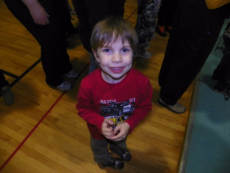 Hunter smiles before his first shave in 2011 when he was 5 years old