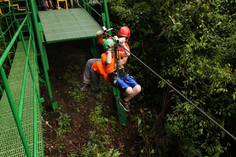 Matthias on the zip line