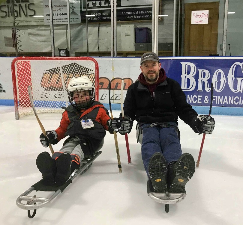 Kellan and Dan suited up for hockey