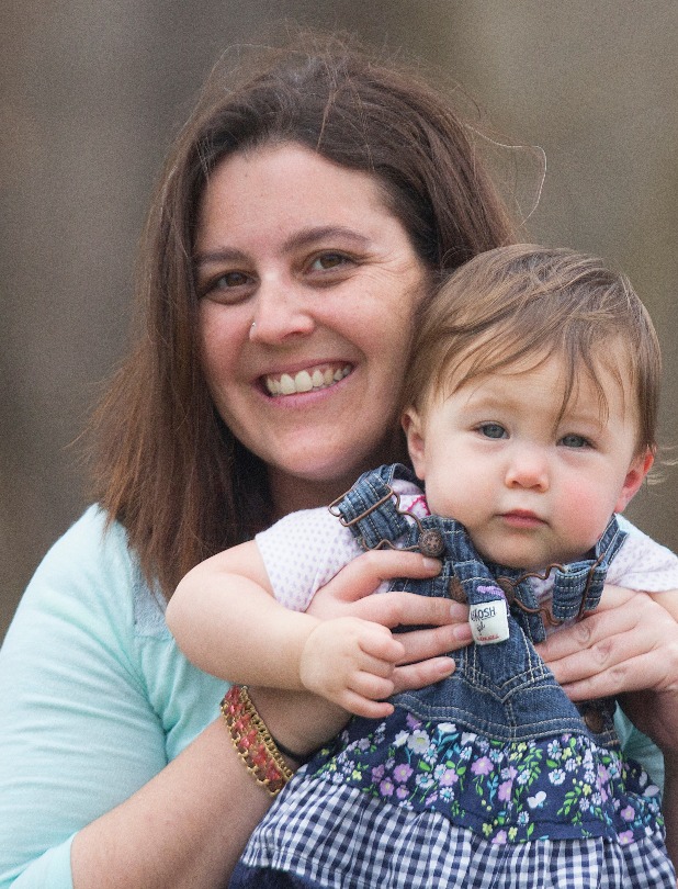 Rebecca Morrow with her daughter