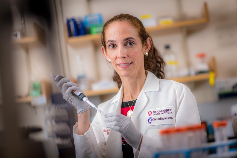 Dr. Kimberly Stegmaier in the lab