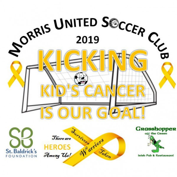 Morris United Soccer Club Kicking Kid's Cancer Event Logo