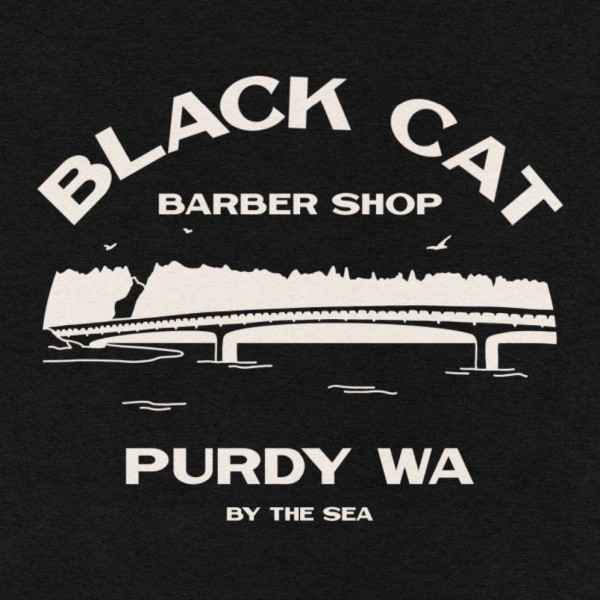 Black Cat Barbershop Event Logo
