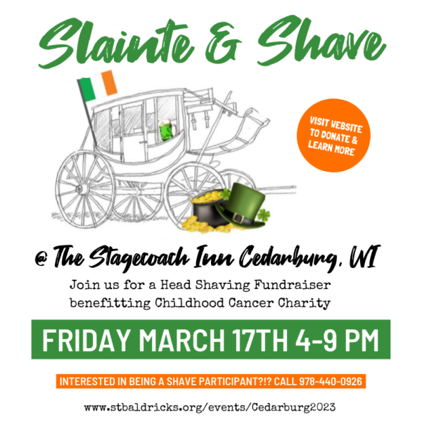 Slainte and Shave St Patrick's Day Celebration Event Logo