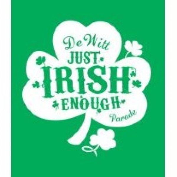 2013 Dewitt Just Irish Enough Parade & St. Baldrick's Fundraiser Event Logo