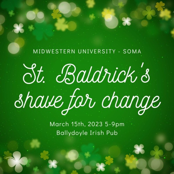 Midwestern University SOMA St. Baldrick's Shave For Change Event Logo