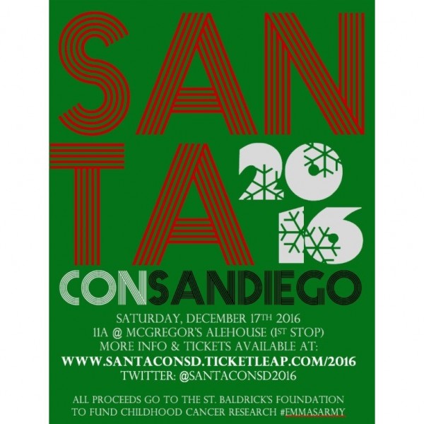 SantaCon San Diego 2016 Fundraiser Logo