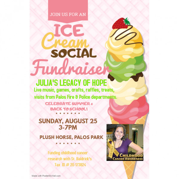 Plush Horse Ice Cream Social Fundraiser Logo