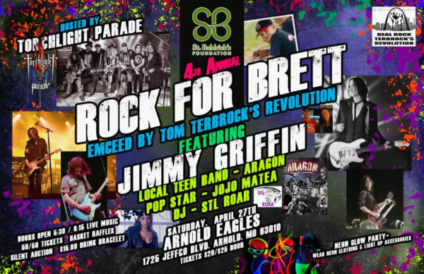 4th Annual Rock for Brett Concert for a Cause - Benefitting Childhood Cancer Research Fundraiser Logo