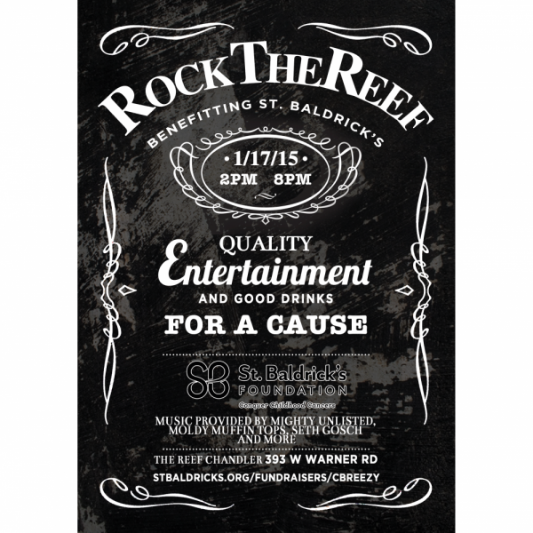 Rock The Reef Charity Concert Benefiting St. Baldrick's&nbsp; Fundraiser Logo