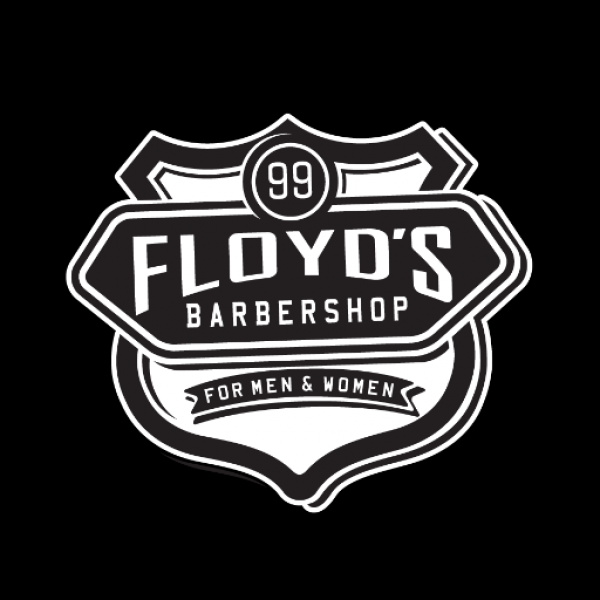 Floyd's 99 Barbershop Team Logo