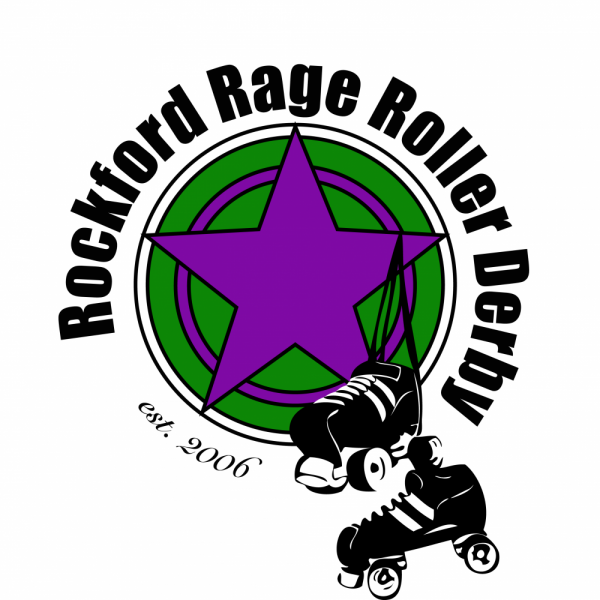 Rockford Rage Roller Derby Team Logo