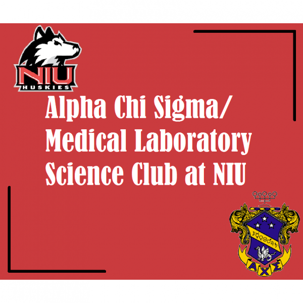 Alpha Chi Sigma/Medical Laboratory Science Club NIU Event Team Logo