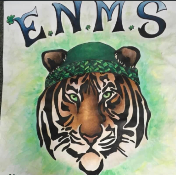 East Northport Middle School Bald Tigers Team Logo