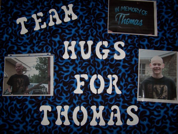 "Hugs for Thomas" Team Logo