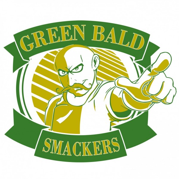 Green Bald Smackers Team Logo