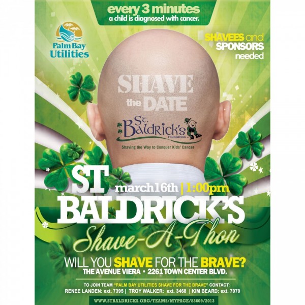 Palm Bay Utilities Shave for the Brave Team Logo