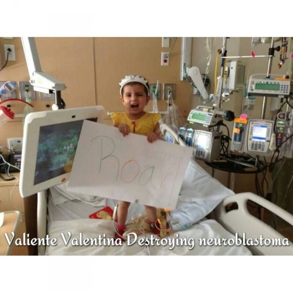 Valiente Valentina destroying Neuroblastoma Team Logo